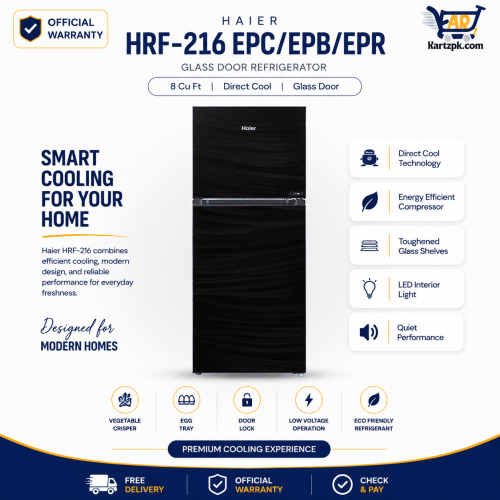 Haier (HRF-216 EPC/EPB/EPR) GD Refrigerator | 8 CFT