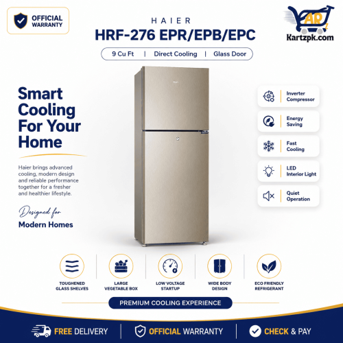 Haier (HRF-276 EPR/EPB/EPC) GD Refrigerator | 9 Cuft