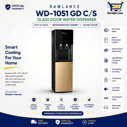 Dawlance Water Dispenser Glass Door WD-1051 GD C/S