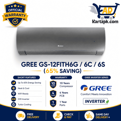Gree 1 Ton Inverter AC 65% Saving GS 12FITH6G/6C/6S