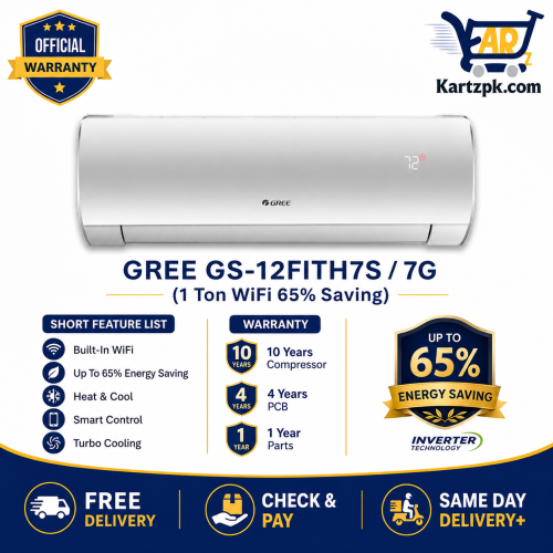 Gree 1 Ton Inverter AC Wifi 65% Saving GS 12FITH7S/7G