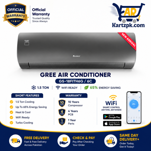 Gree 1.5 Ton Inverter AC 65% SAVING GS 18FITH6G/6C