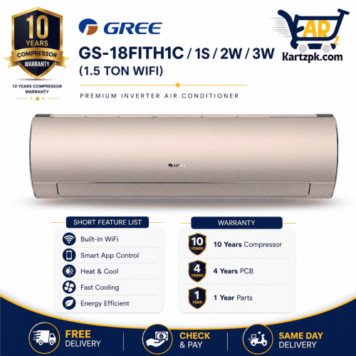Gree 1 Ton Inverter AC Wifi GS 12FITH1C/1S/1W/2W/3W