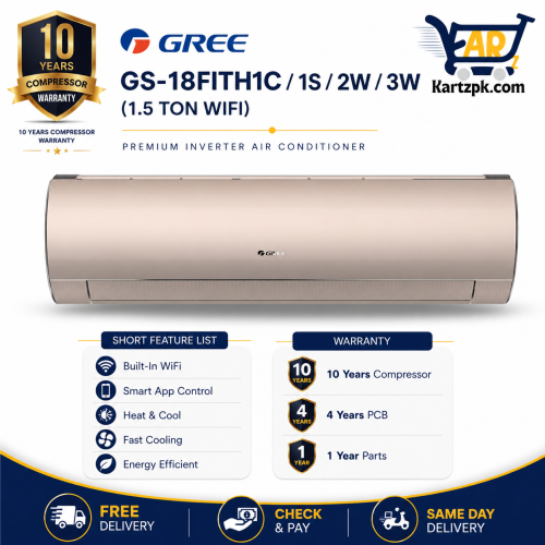 Gree 1.5 Ton Inverter AC Wifi GS 18FITH1C/1S/2W/3W