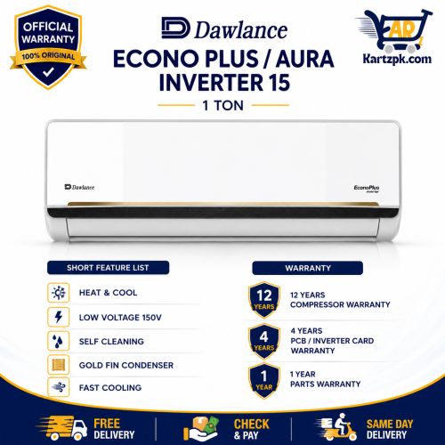 Dawlance 1 Ton Inverter AC Econo Plus / Aura Inverter 15 Air Conditioner