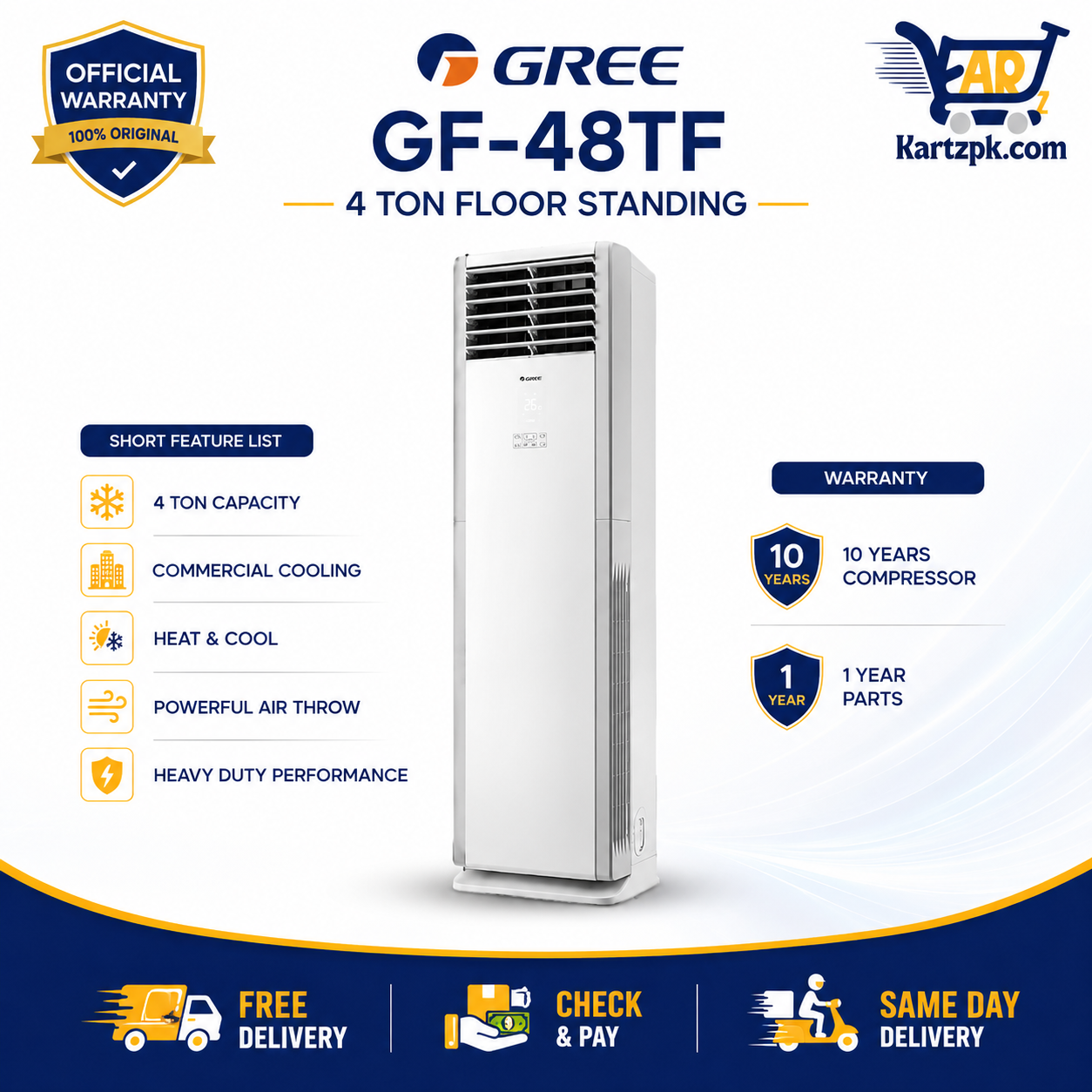Gree 4 Ton Inverter AC Fixed Speed GF - 48TF