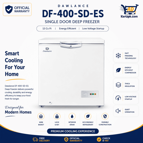 Dawlance (DF-400-SD-ES) Single Door Deep Freezer | 12 CuFt