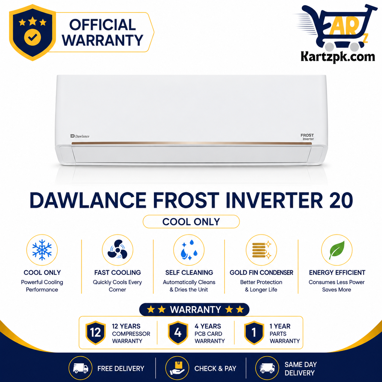 Dawlance Frost Inverter 20 1 Ton Cool Only Air Conditioner
