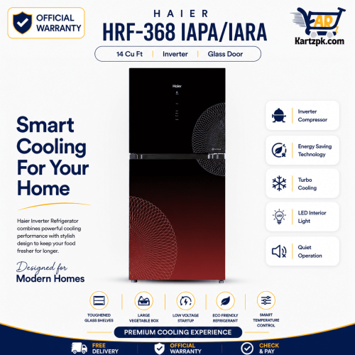 Haier (HRF-368 IAPA/IARA) Inverter Refrigerator | 14 Cuft