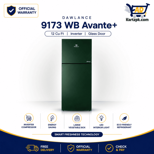 Dawlance (9173) WB Avante+ Glass Door Inverter Refrigerator | 12 Cuft