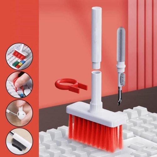 5 IN 1 Gadget Cleaner Keyboard Cleaner Brush Key Puller Handsfree Cleaner Earbuds Cleaner Accessories Cleaner