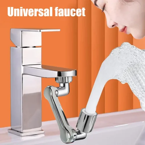 Dual Effluent Universal 1080° Rotation Extender Faucet Aerator Plastic Splash Filter Kitchen Washbasin Faucets Bubbler Nozzle Robotic ArmFeature:【Rotating Filter Faucet 】The splash filter faucet adds air into the water stream, making it oxygen-rich and resulting in a wider spray of water that does not splash all over and feels soothing on the skin. Unlike a standard faucet extender, the faucet sprayer attachment can rotate 1080 degrees【Water Spray Modes】 This sink sprayer attachment for the faucet features two water outflow rotatory switch modes, a soft bubble stream, and a strong spray. With its strong water spray mode, our sink aerator cleans effectively while minimizing water splash, allowing you to avoid soaking your shirt while washing your hands.【Easy to Install】Sink faucet sprayer attachment is easy to set up and maintain, and it's a great long-term option for filtering water. Simply unscrew the aerator from the threaded tip of the faucet and replace it with this 1080 rotatable faucet. Please measure the faucet diameter before purchase.【Durable in Use】Our basin bathroom faucet aerator is made up of high-quality ABS Plastic, giving your sink faucet a premium appearance. The features of this sink sprayer attachment are precise and well finished. It has an ABS body for added strength making it perfect for long-term use.【Use in Multiple Scenarios】Faucet extenders for bathroom sink suitable for 99% of faucets. Four-layer filter element filters remove impurities in the water. Double gasket anti-drip. It can be used in the kitchen to rinse vegetables and fruits, dishes, sinks, etc. It can also be used for daily washing in the bathroom, shampooing, washing towels, etc.Specifications:Material: ABS PlasticProduct color: silverProduct interface size:Inner diameter: 22mmOuter diameter: 24mmPackage Included:1pc 1080° Faucet Robotic Arm