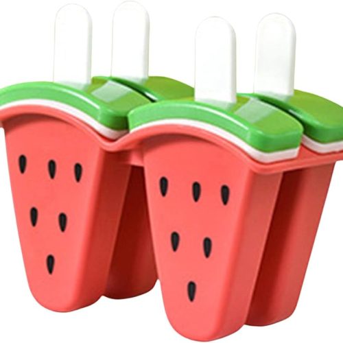Crethink Ice Lolly Mould Set, 6 Watermelon Ice Lolly Moulds, Reusable Ice Lolly Moulds - Dishwasher Safe, Older Babies and Homemade Ice Lolly
