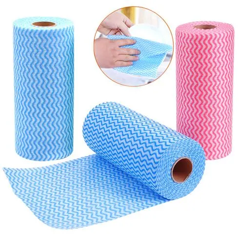 Reusable Tissue 1 Roll x 50 Tissues - All-Purpose Disposable Reusable Kitchen Wipes Cleaning Cloths Mighty Cloths - 50 wipes per roll