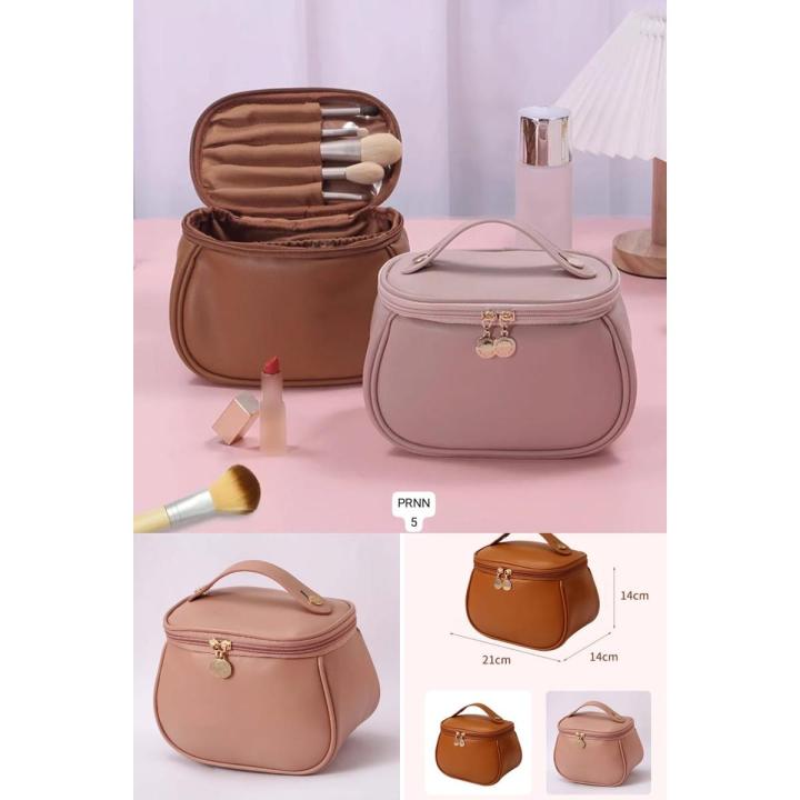 Portable PU Leather Makeup Bag & Organizer With Large Capacity - Image 2