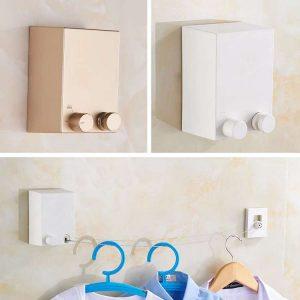 Retractable Clothesline Adjustable Rope Wall Mounted