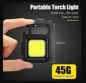 COB Rechargeable Mini LED Multifunction Keychain Flashlight