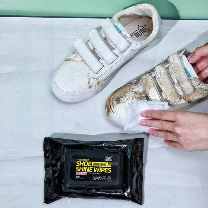 Shoe Shine Wipes 80pcs Disposable Shoe Cleaning Wipes