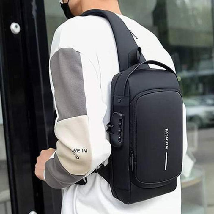 Fashion Sling Bag With Combination Lock, USB Charging Port, Water Proof, Anti Scratch Shoulder Bag, Crossbody Unisex Bag Chest Bag