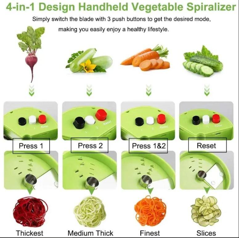 4 in1 Vegetable Spiral Cutter