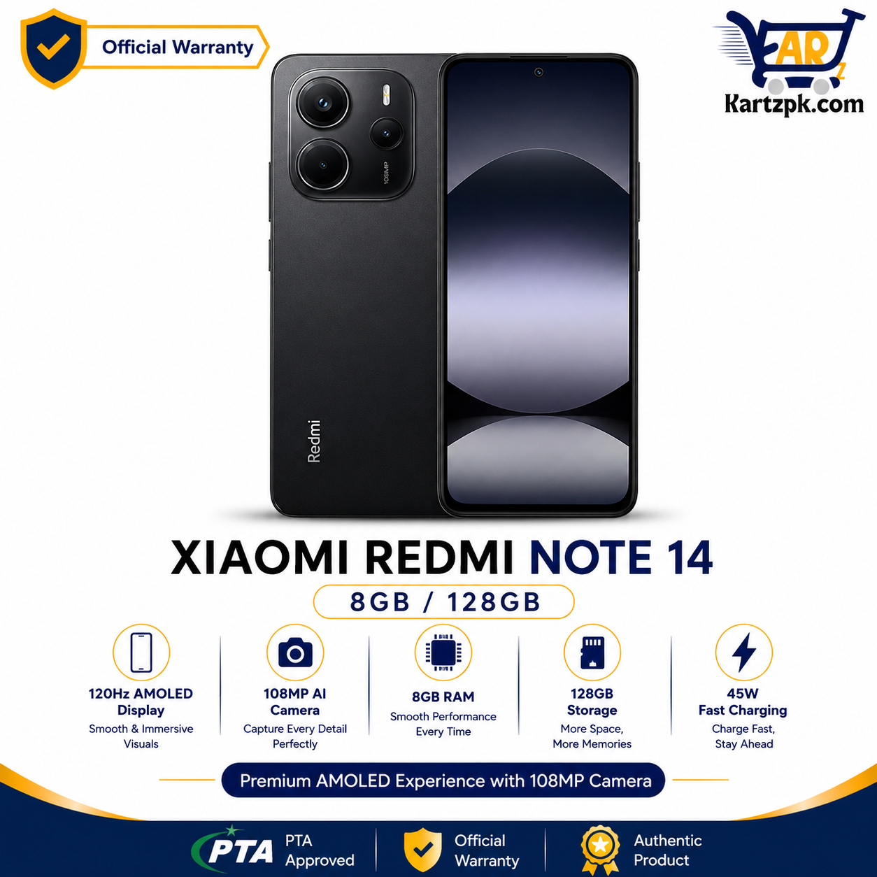 Xiaomi Redmi Note 14 (8GB, 128GB)