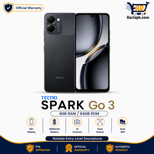Tecno Spark Go 3 (4GB, 64GB)