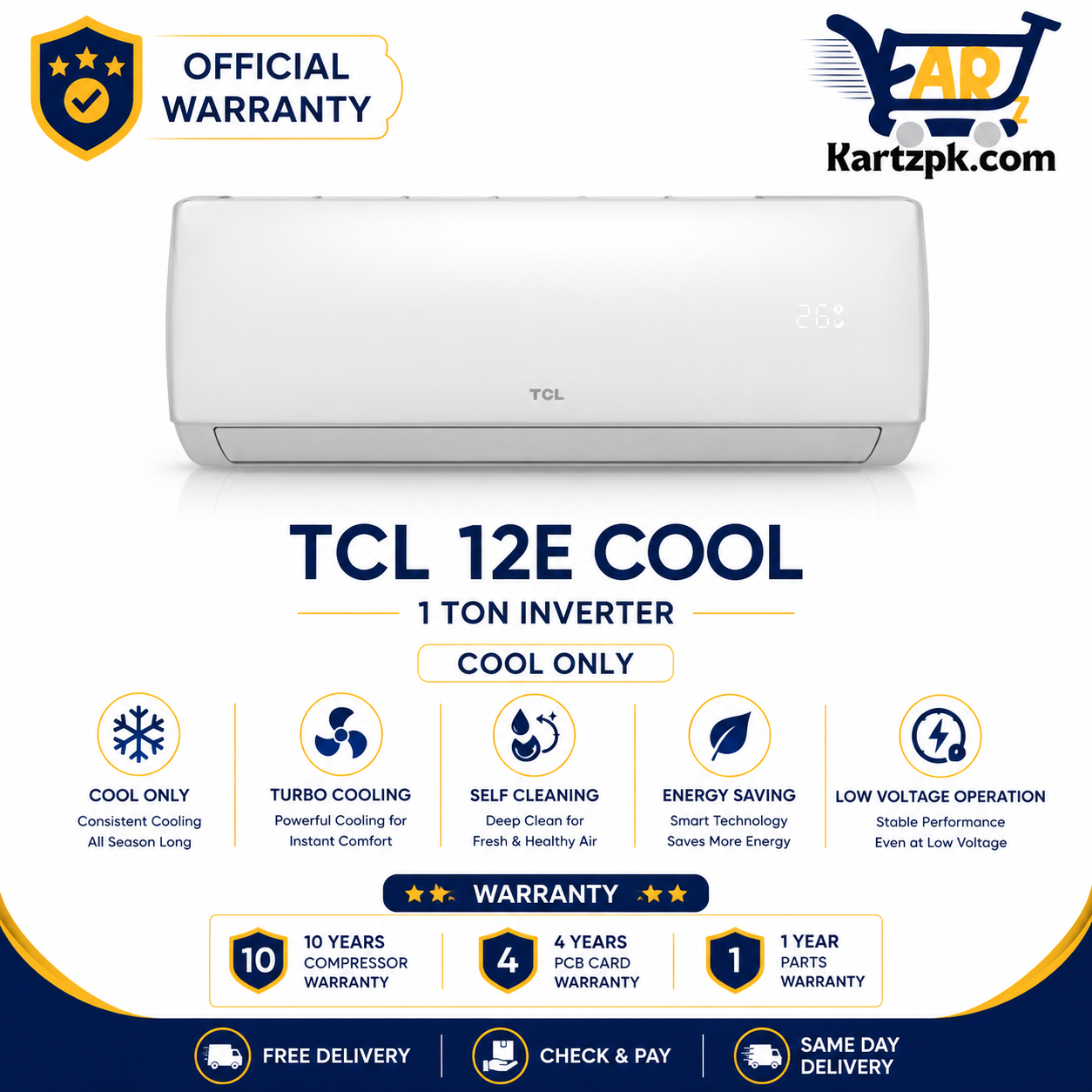 TCL 12e Cool 1 Ton Inverter Air Conditioner
