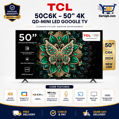 TCL 50C6K 50" Inches QD-Mini LED TV