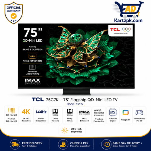 TCL 75C7K 75" Inches QD-Mini LED TV