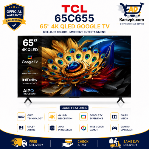 TCL (65C655) 65" Inches 4K QLED Google TV