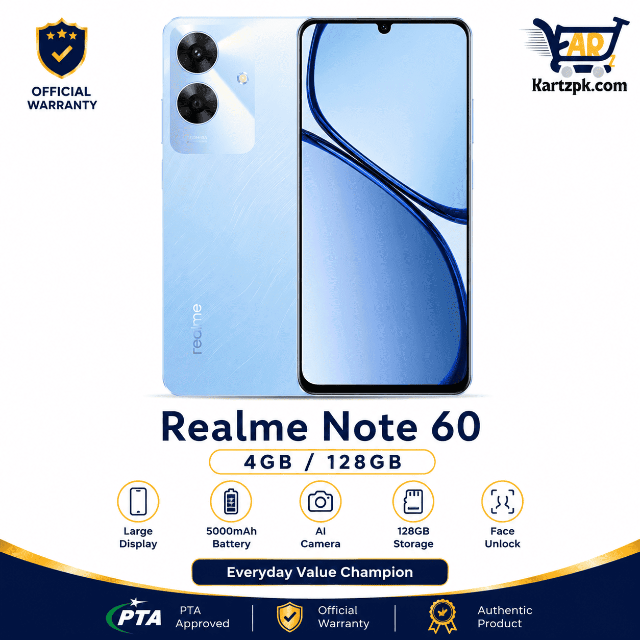 Realme Note 60X (4GB, 128GB)