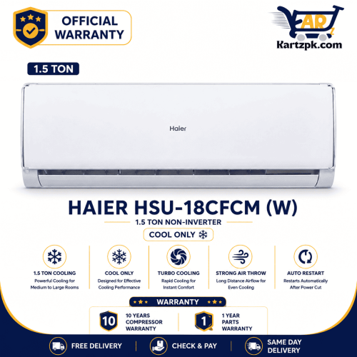 Haier 1.5 Ton Non Inverter HSU-18CFCM (W) AC