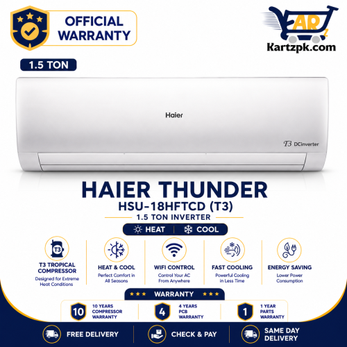 Haier 1.5 Ton Thunder Inverter AC (HSU-18HFTCD) (T3)