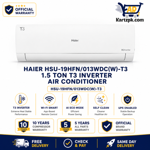 Haier HSU-19HFN/013WDC(W)-T3 Inverter 1.5 Ton Air Conditioner