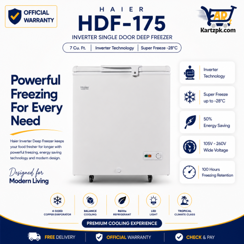 Haier HDF-175 Inverter Single Door 7 Cuft