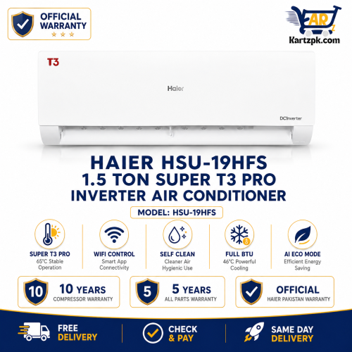 Haier HSU-19HFS 1.5 Ton Super T3 Pro Inverter Air Conditioner