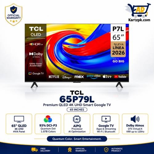 TCL 65P79L 65" Inches Premium QLED TV 4K UHD Smart Google TV