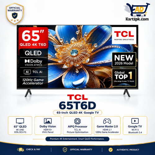 TCL 65T6D 65" Inches 4K QLED Google TV