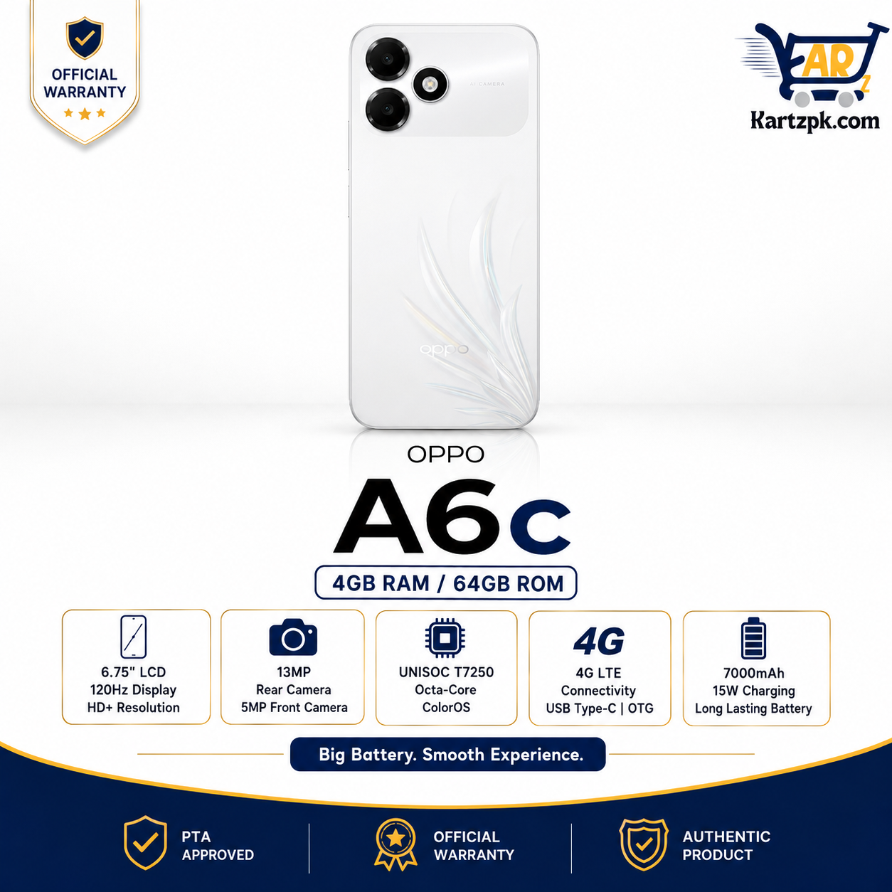 OPPO A6c (4GB, 64GB)